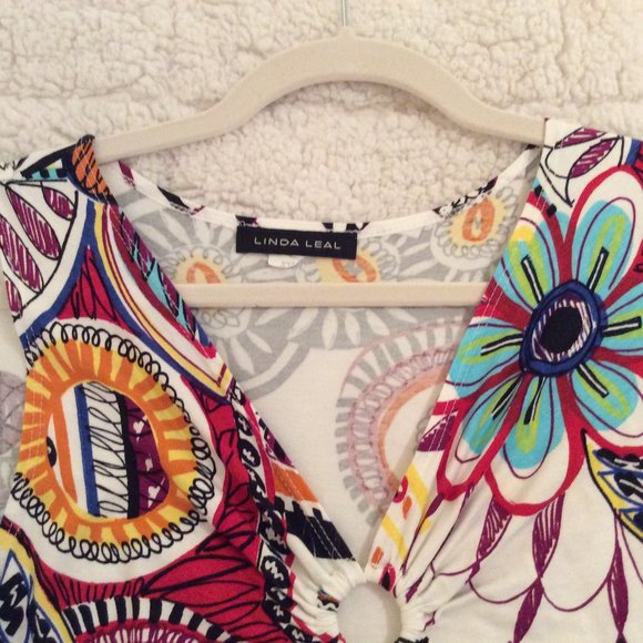 Linda Leal colorful summer tank/tunic - Picture 8 of 11